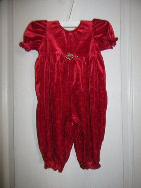 Baby's Velour One Piece Outfit 6 Months Gloria